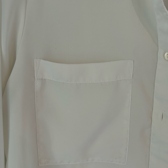 Lauren Ralph Lauren semi sheer button down blouse. - Picture 2 of 6